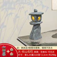 小石灯摆件微景观造景鱼缸盆景装饰日式灯中式古风小摆件迷你石头