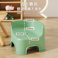 儿童塑料小凳子加厚家用椅子小板凳客厅座椅矮凳沙发换鞋凳洗澡凳 柠檬黄-方凳【单只装】 承重200斤 坐高18CM