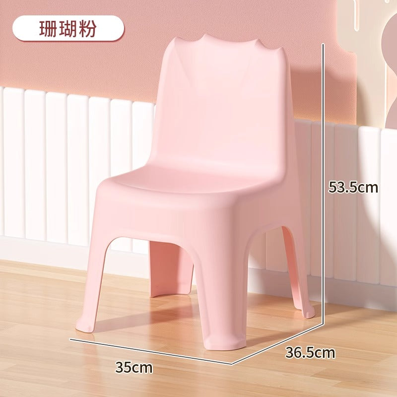 儿童椅子加厚靠背椅宝宝家用客厅小板凳塑料凳子幼儿园矮凳沙发凳 新品促销⭐紫罗兰