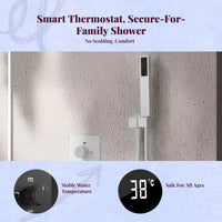 Copper shower set with temp control