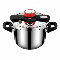 Rotary Knob Control Stainless Steel Pressure Cooker Burst-resistantProof Design Manual Pressure Cooker Long-Lasting Cookware Safety Valve