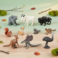 6 Pieces Mini Woodland Animal Figures Woodland Animal Playset Educational Realistic Wildlife Figurines for Kids