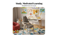 Ergonomic Student Stool Adjustable Height Study Chair Stable safe for children
