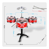 Sturdy and Long-Lasting Children's Jazz Drum Toy Easy to Assemble Kids Drum Set ABS Material Percussion Instrument for Toddlers
