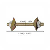 Four-in-single Connector, 8mm Furniture Assembly Fastener, Metal Bed Frame Hardware, Quick Installation for Tables, Cabinets, Headboards