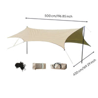 210D Oxford Textile Butterfly Canopy Easy to Carry Camping Shade Canopy UV50+ Sun Shade Tarp Rainproof