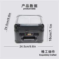 Double-Layer Transparent Sports Card Storage Box for PSA Graded Cards, Aluminum Alloy