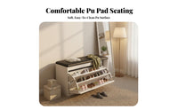 Strong Bearing Capacity Entryway Shoe Changing Stool Space Saving Multifunctional Shoe Rack Bench Stable Structure Household Furniture Easy to Clean for Families, Homeowners, Apartment Dwellers, Fitting Room, Hallway, Bedroom, Closet