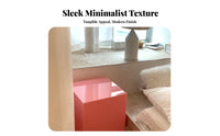3 Pieces Tiereding Acrylic Table Set Minimalist Design Space-Efficient Accent Table Table Long-Concludinging Waterfall Border