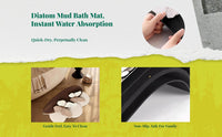 Fast-dry diatomaceous bath mat