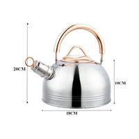 Stovetop Whistling Tea Kettle Induction Compatible Homeware Easy to Clean
