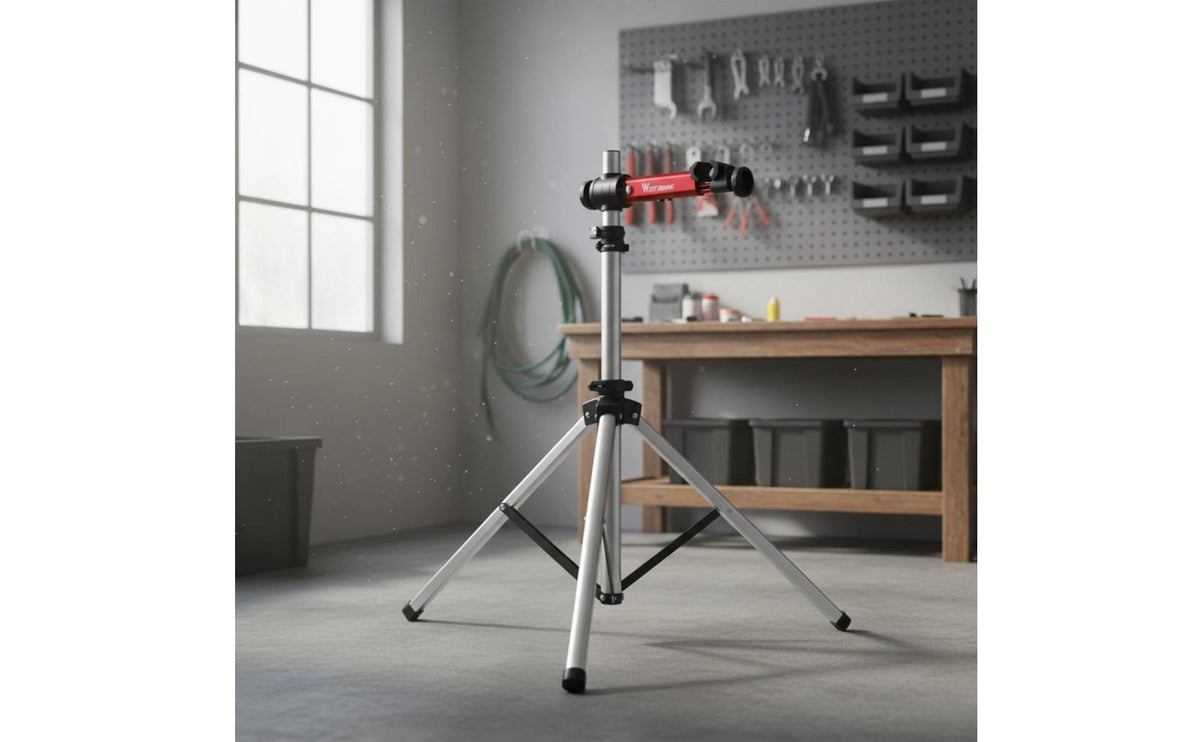 Aluminum Alloy Bike Work Stand with Tool Tray Heavy-Duty Adjustable Bike Repair Stand 360° Rotating Clamp Sports Gear for Garage