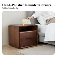 3-Drawer Nightstand Modern Design 3-Drawer Storage Cabinet Sturdy Frame for Home