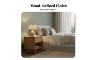 2-Drawer Nightstand Modern Design Bedside Cabinet Sturdy Base for Office, Adults