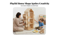 Rotating Book Display Unit Tower 360-Degree Rotation Revolving Book Tower Space-Saving Sturdy Base for Children, Students