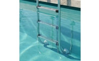 Stainless Steel 3-Step Pool Ladder Rustproof Pool Ladder with Step Pads Polished Long-Lasting for Swimming Pools