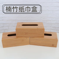 Bamboo Wood Tissue Box and Toothpick Holder 2-in-1 Creative Napkin Dispenser for Hotel Restaurant Advertising Engraving