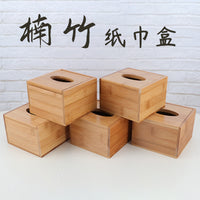 Bamboo Wood Tissue Box and Toothpick Holder 2-in-1 Creative Napkin Dispenser for Hotel Restaurant Advertising Engraving