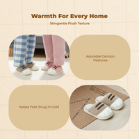 Warm Plush Indoor House Shoes Soft Lined Thick Sole