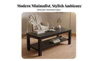 Two-Tier Rectangular Table Modern Minimalist Aesthetic 2-Tier Rectangular Table Double-Layer Layout for Home Use Room Furniture for Office Workers