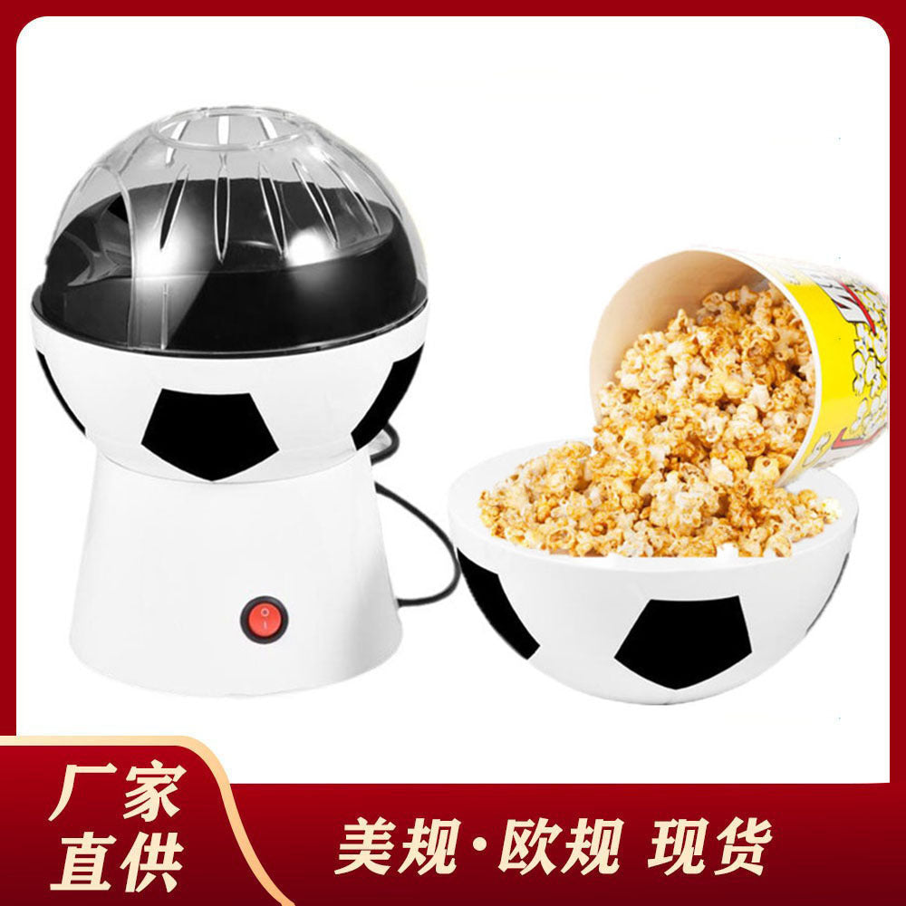 Hot Air Football Popcorn Maker, Mini Commercial Gift, EU Plug