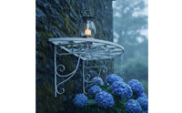 Wrought Metal Wall Canopy Distressed Finish Decorative Awning for Patio, Balcony
