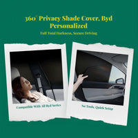 Car window privacy curtains, full coverage
