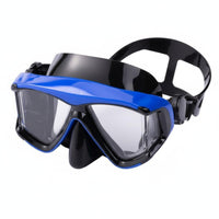 Freediving Underwater Visor Waterproof Silicone Scuba Underwater Visor Leak-Resistant Seal Anti-Fog Diving Goggles for Freedivers, Snorkelers