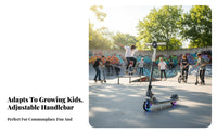 Light-up Wheels Foldable 2-Wheel Scooter Adjustable Handlebar 2-Wheel Folding Scooter Non-Slip Deck Outdoor Toy Lightweight Design for Teenagers, Children 3-12, Sidewalk, Recreation, Travel, Commuting