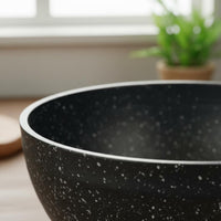 Resin Lotus Bowl No Drainage Hole Stone-Look Lotus Pot Wide Opening for Balcony