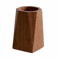 Wooden Pen Holder Multifunctional Walnut Wooden Writing Utensil Holder Pot Handmade Black Walnut Pencil Cup for Students