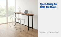 Nordic High Bar Table Wood, Iron Art, Minimalist, Restaurant, Home