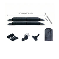 2 Pieces Non-Slip Roof Rack Pads Padded Soft Roof Rack with Straps Easy to Install Universal for Travelers, Outdoor Enthusiasts, Road Trips