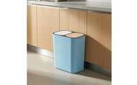 Two-Section-Compartment Trash Can Inner Liner Two-Section Compartment Trash Can Rounded Corners