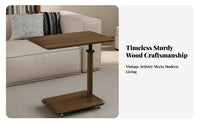 Tilting C-Shaped End Table Adjustable Height Indoor Furniture 360-Degree rotate Multi-Purpose for Students, Living Room, Bedroom