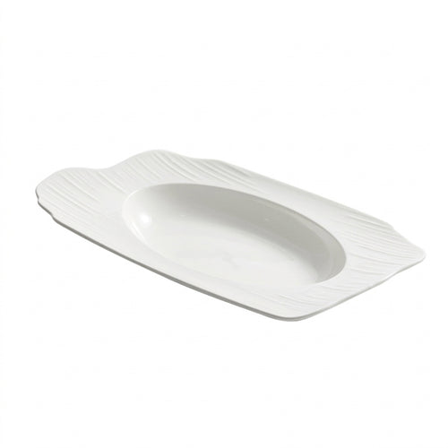 Artistic Ceramic Boat Bowl, Modern Minimalist Style