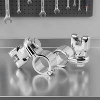 2 Pieces Stable Structure Crash Bar Footrest Bracket Long-Lasting Design Engine Guard Footpeg Mount CNC Precision Cut Adjustable Highway Peg Bracket Weather Resistant for Harley Owners