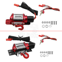 SCX10 Rock Crawler Model Accessory Winch Off-Road Vehicle Electric Winch Simulation Rock Crawler Winch Switch