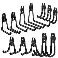 Heavy-Duty Garage Storage Hooks for Bicycles and Garden Tools, Wall Mount Metal Hooks