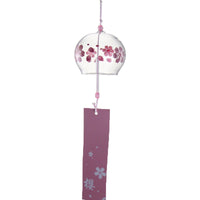 Japanese Style Glass Cherry Blossom Wind Chime for Bedroom & Door Decor