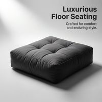 Tufted Floor Cushion, Large Seat Cushion, Living Room Pouffe Cushion, Japanese Floor Pillow, Meditat - Image 3