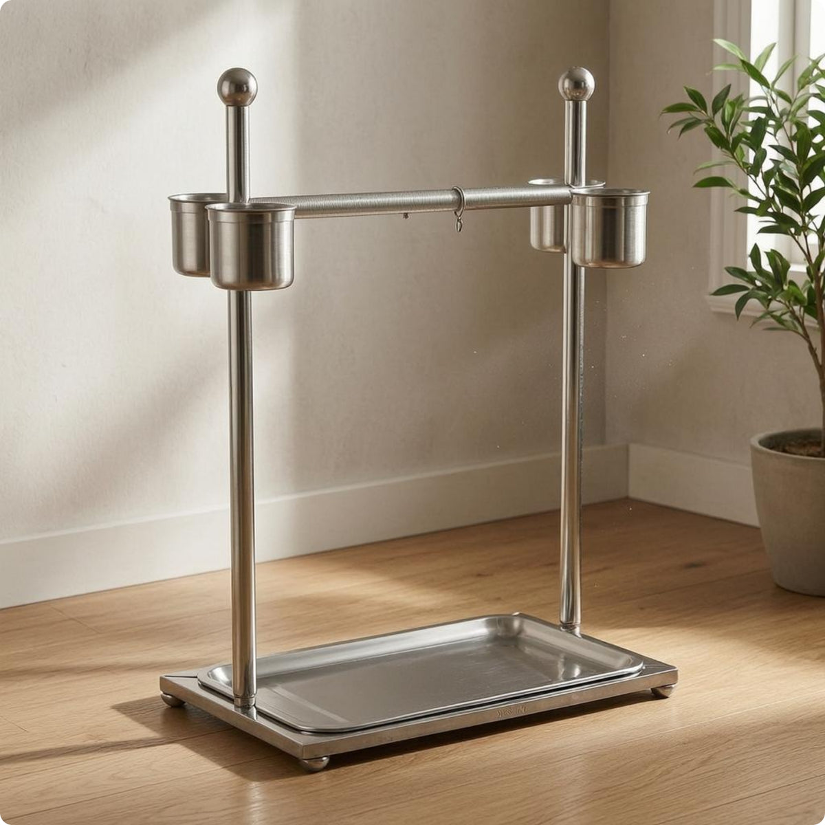 Floor-Standing Bird Stable to Clean Rolling Bird Stand Caster Wheels Pet Supplies