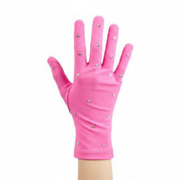 Thermal Figure Skating Gloves Elegant Rhinestone Skating Gloves Sports Accessory for Kids