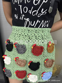 Crochet Chicken Egg Collecting Apron