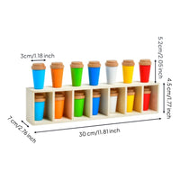 Wooden Memory-Matching Game Brightly Colored Color Memory Game Smooth Surface Educational Toy