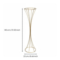 Metal Hourglass Flower Holder Wrought Iron Centerpiece Stand for Party, Entryway
