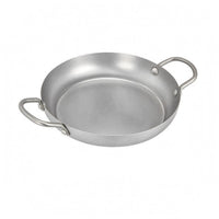 Stainless Steel Seafood Pan Vintage Style Stainless Steel Skillet Loop Handles
