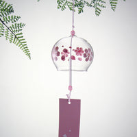 Japanese Style Glass Cherry Blossom Wind Chime for Bedroom & Door Decor