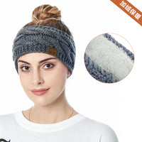 MOK Winter Fleece Lined Knit Headband Ear Warmer for Sports and Casual Wear