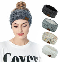 MOK Winter Fleece Lined Knit Headband Ear Warmer for Sports and Casual Wear